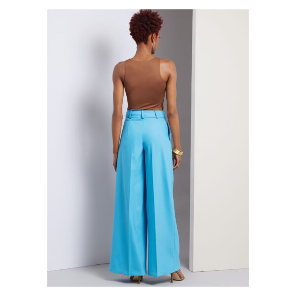 Vogue Schnittmuster V1958 - Damenhose mit weitem Bein und Bundfalten – Bild 5