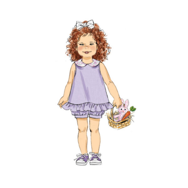 Butterick Schnittmuster - B6951 - Babykombination- Hose, Bluse oder Kleid – Bild 6