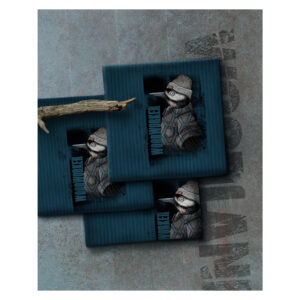 20.80EUR/m - French Terry - Sommersweat - Thorsten Berger - Panel Woodworker - Blau