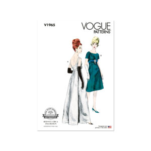 Vogue Schnittmuster V1965 - Vintage - schlichtes Kleid mit hoher Taille - 60er Jahre Stil