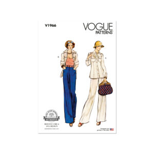 Vogue Schnittmuster V1966 - Vintage - Hose und Hemdbluse  - 70er Jahre Stil