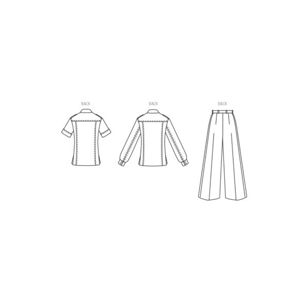 Vogue Schnittmuster V1966 - Vintage - Hose und Hemdbluse  - 70er Jahre Stil – Bild 5