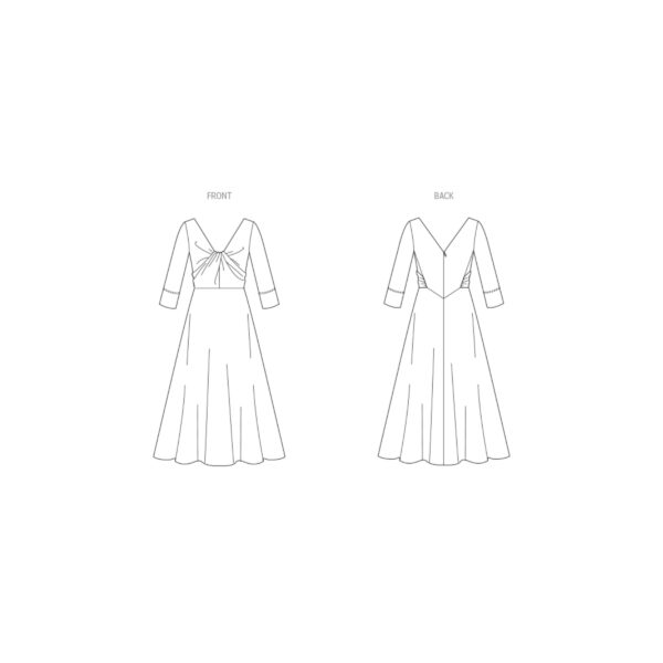 Vogue Schnittmuster V1967 - Kleid mit Verknotung im Vorderteil – Bild 6