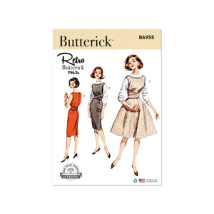 Butterick Schnittmuster - B6955 - Retro - Kleid im Stil der 60er Jahre