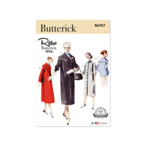 Butterick Schnittmuster - B6957 - Retro - Mantel, Jacke im Stil der 50er Jahre