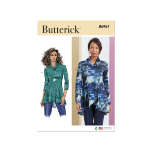 Butterick Schnittmuster - B6961 - Bluse, Shirt mit leichtem Rollkragen
