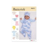 Butterick Schnittmuster - B6970 - Kombination Baby - Jacke, Latzhose, Kleidchen, Mützen, usw.