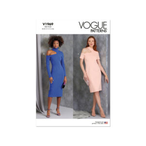 Vogue Schnittmuster V1969 - Kleid mit extravagantem Ausschnitt
