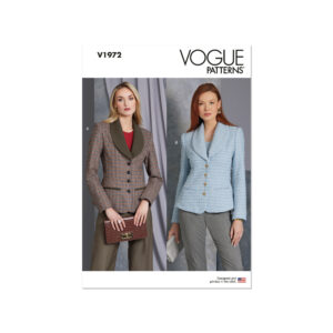 Vogue Schnittmuster V1972 - kurzer Damenblazer mit Schalkragen