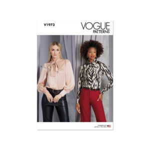 Vogue Schnittmuster V1973 - Damenbluse mit Schleifenkragen