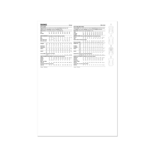 Butterick Schnittmuster - B6960 - Damenblazer mit Reverskragen – Bild 5