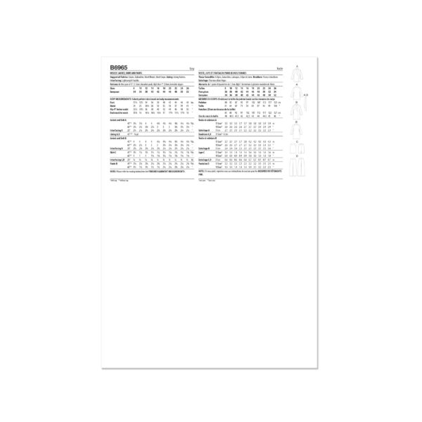 Butterick Schnittmuster - B6965 - Damenmantel, Damenjacke mit Bindegürtel – Bild 8
