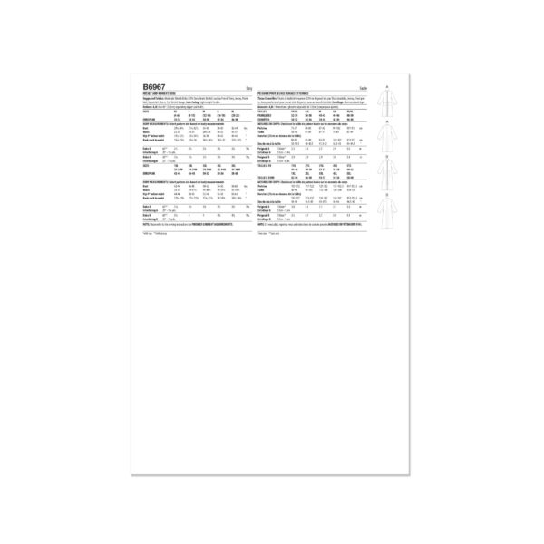 Butterick Schnittmuster - B6967 - Bademantel, Morgenmantel für die Dame – Bild 5
