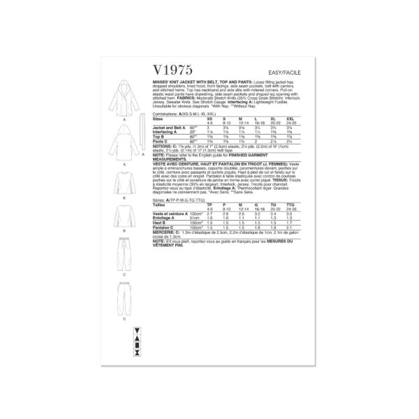 Vogue Schnittmuster V1975 - Freizeitkleidung für Damen – Bild 10
