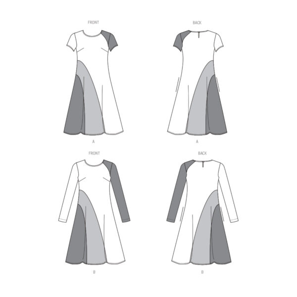 Butterick Schnittmuster - B6959 - Kleid leicht ausgestellt mit Brustabnäher – Bild 7