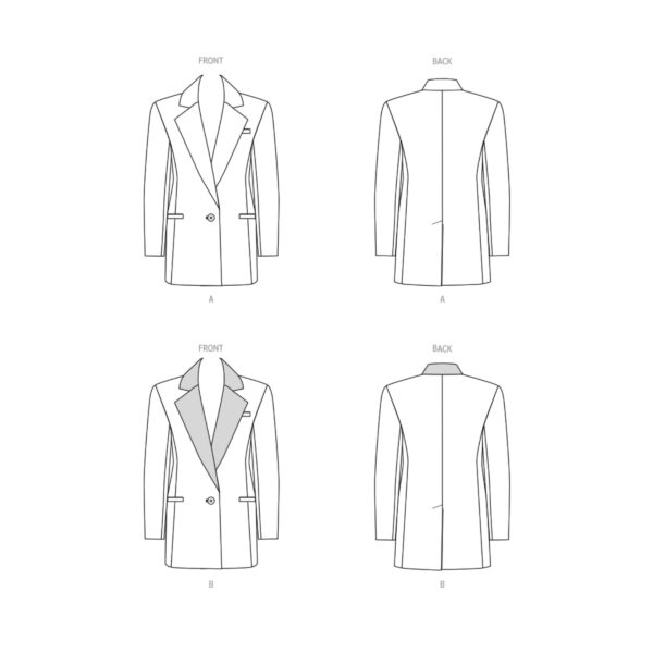 Butterick Schnittmuster - B6960 - Damenblazer mit Reverskragen – Bild 6