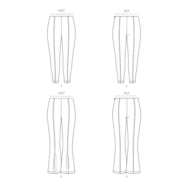 Butterick Schnittmuster - B6964 - schmale Damenhose, Leggings - starke Größen – Bild 6