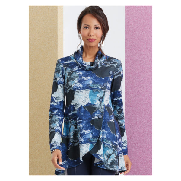 Butterick Schnittmuster - B6961 - Bluse, Shirt mit leichtem Rollkragen – Bild 2
