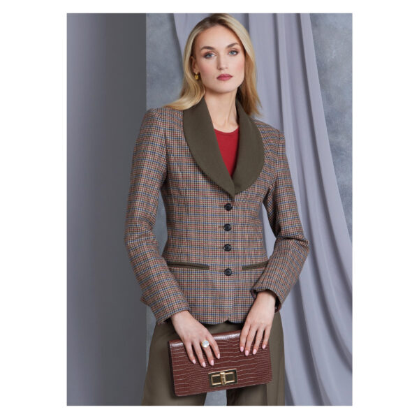 Vogue Schnittmuster V1972 - kurzer Damenblazer mit Schalkragen – Bild 2