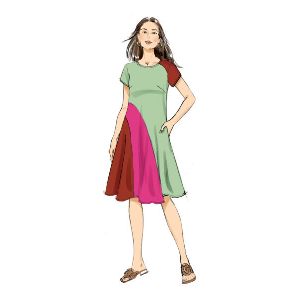 Butterick Schnittmuster - B6959 - Kleid leicht ausgestellt mit Brustabnäher – Bild 3