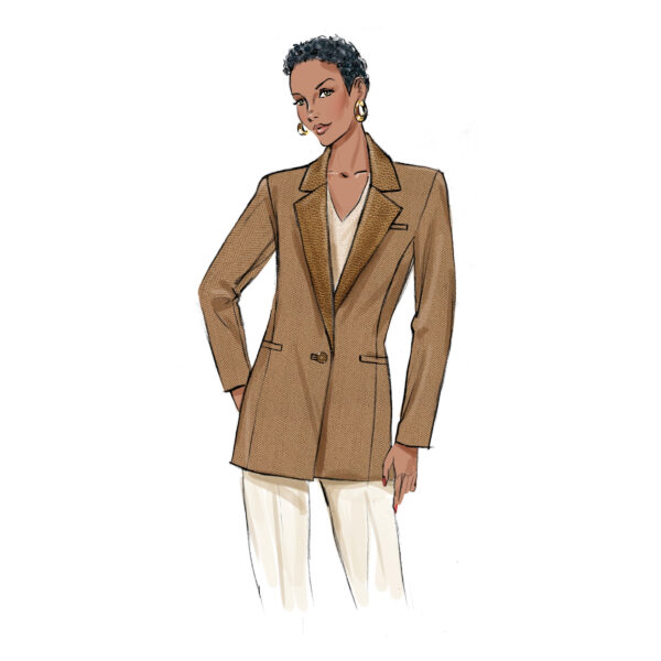 Butterick Schnittmuster - B6960 - Damenblazer mit Reverskragen – Bild 3