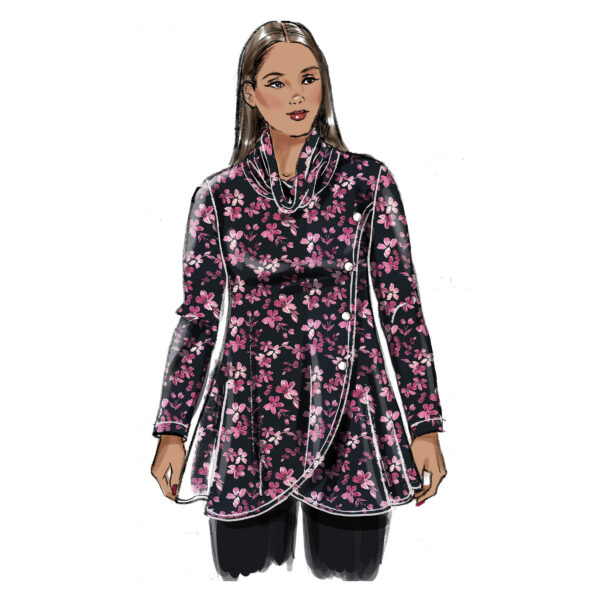 Butterick Schnittmuster - B6962 - Bluse, Shirt mit leichtem Rollkragen - starke Größen – Bild 3