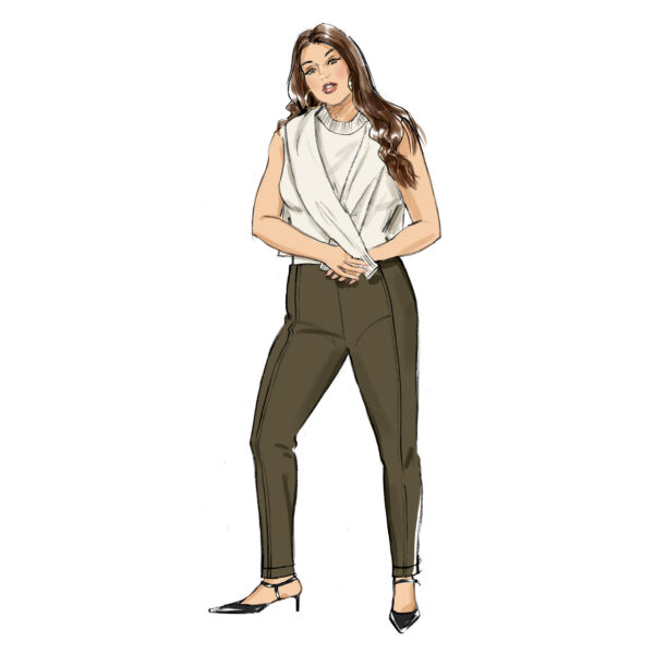 Butterick Schnittmuster - B6964 - schmale Damenhose, Leggings - starke Größen – Bild 3