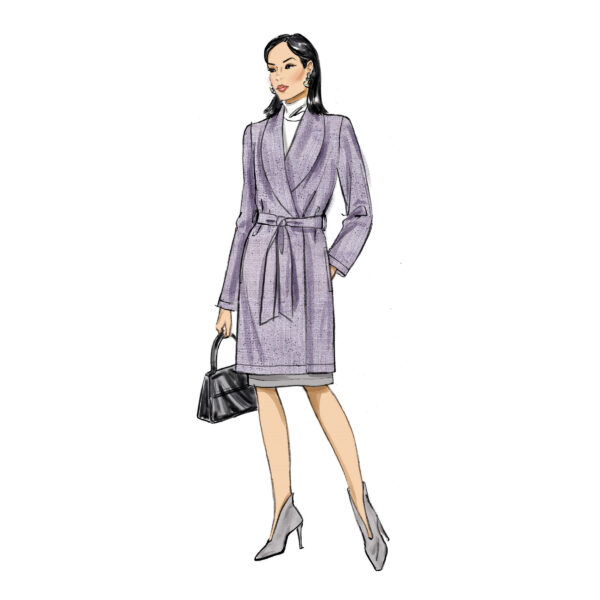 Butterick Schnittmuster - B6965 - Damenmantel, Damenjacke mit Bindegürtel – Bild 3