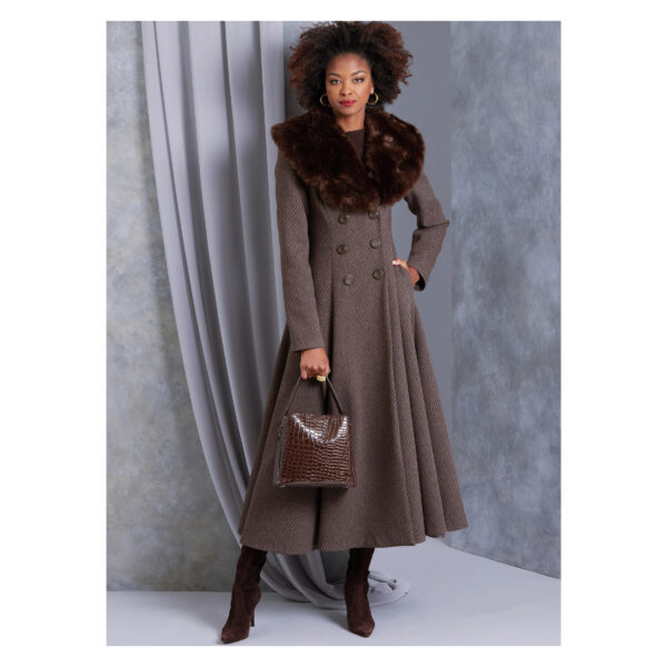 Vogue Schnittmuster V1971 - eleganter Damenmantel mit Reverskragen – Bild 3