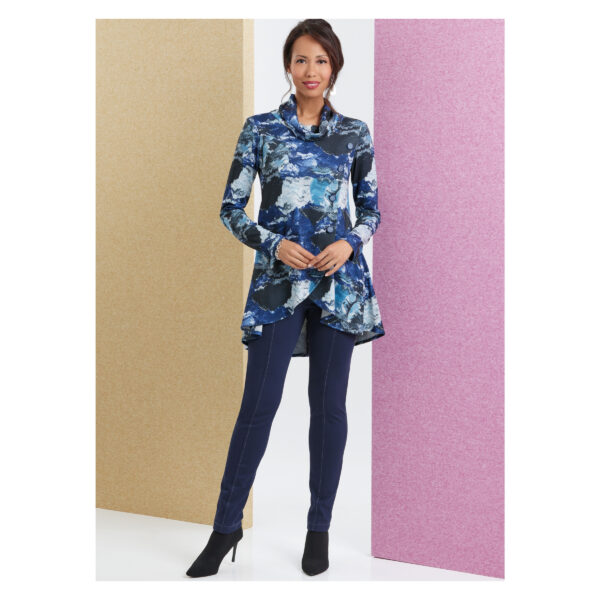 Butterick Schnittmuster - B6961 - Bluse, Shirt mit leichtem Rollkragen – Bild 4