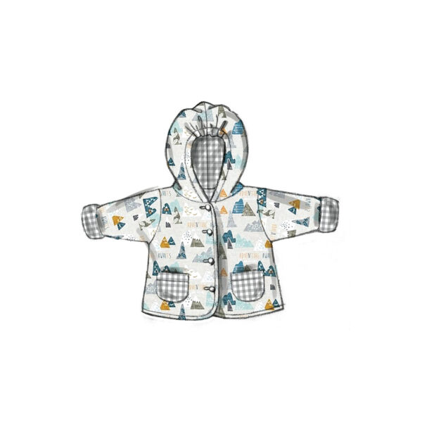Butterick Schnittmuster - B6969 - Kombination Baby - Jacke, Latzhose, Hose, Mützen, usw. – Bild 3