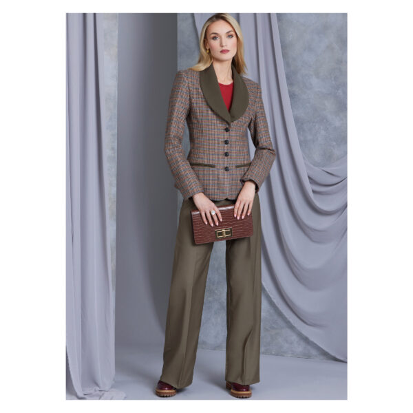 Vogue Schnittmuster V1972 - kurzer Damenblazer mit Schalkragen – Bild 4