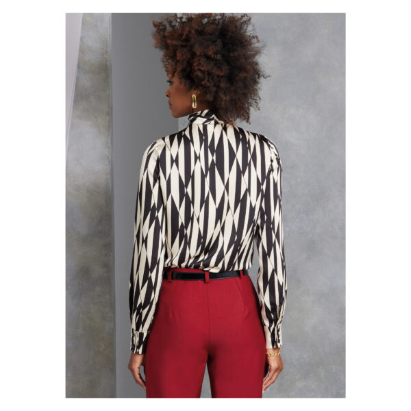 Vogue Schnittmuster V1973 - Damenbluse mit Schleifenkragen – Bild 4