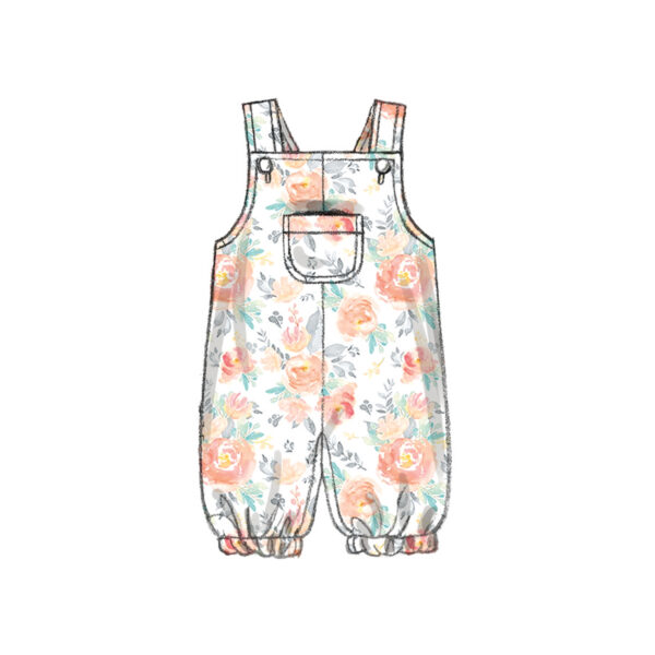 Butterick Schnittmuster - B6969 - Kombination Baby - Jacke, Latzhose, Hose, Mützen, usw. – Bild 5