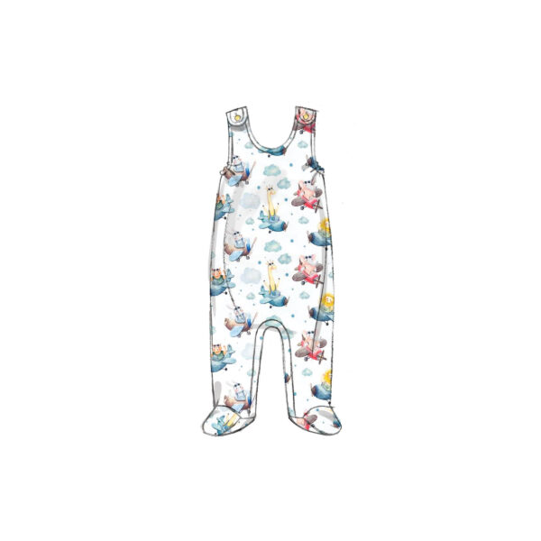 Butterick Schnittmuster - B6970 - Kombination Baby - Jacke, Latzhose, Kleidchen, Mützen, usw. – Bild 8