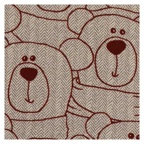 RP - French Terry, Baumwolljersey, Sweet Bears, Bären, Swafing, Beige / Bordeaux – Bild 2