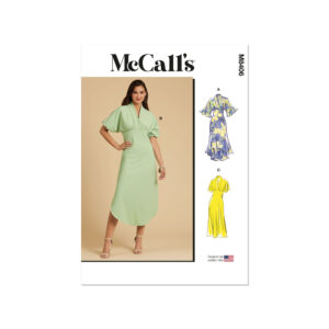 McCalls Schnittmuster M8406 - sommerliches Kleid mit weit hoher Taille und Puffärmel