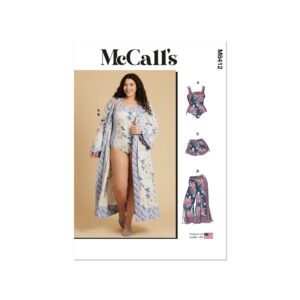 McCalls Schnittmuster M8412 -  Dessous, Body Shorts, Hose und Morgenmantel, starke Größen