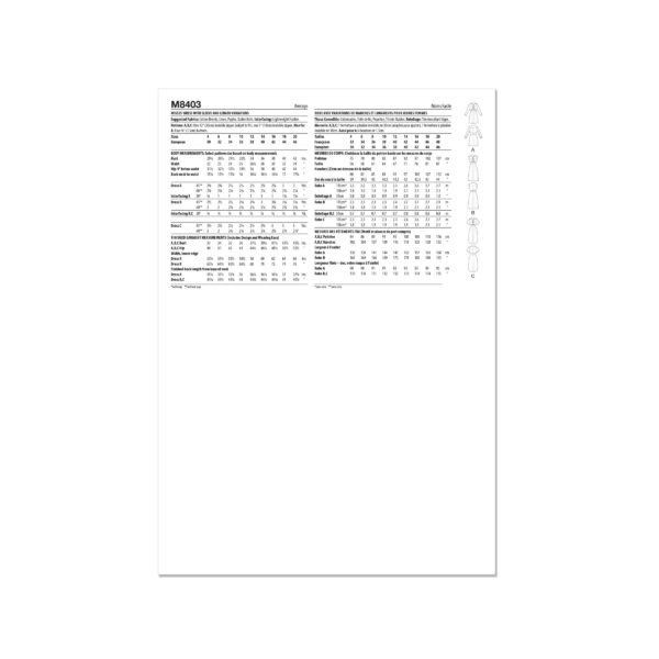 McCalls Schnittmuster M8403 -  raffiniert gestaltetes Kleid, Taille verknotet – Bild 6