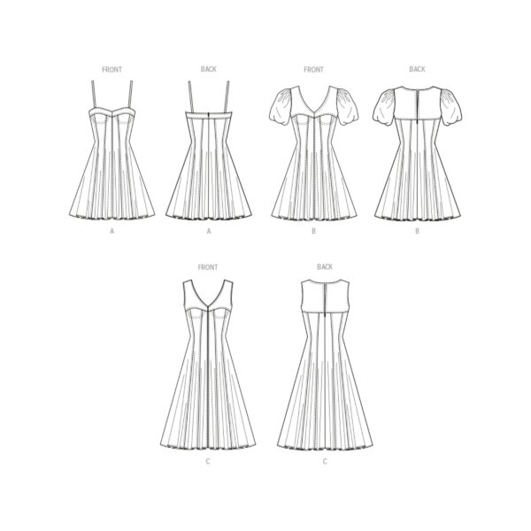 McCalls Schnittmuster M8405 - sommerliches Kleid mit weit beschwingtem Rock – Bild 8