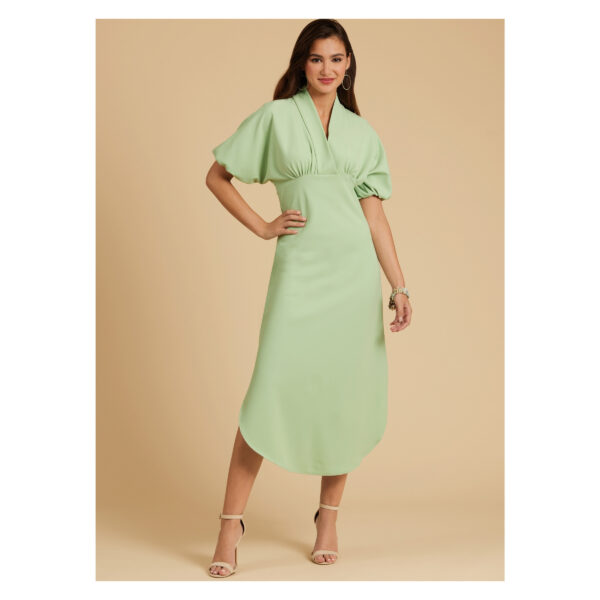 McCalls Schnittmuster M8406 - sommerliches Kleid mit weit hoher Taille und Puffärmel – Bild 2