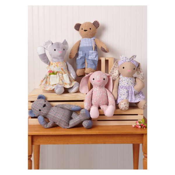 McCalls Schnittmuster M8422 - Spielfiguren, Teddy, Hasen, Maus – Bild 2
