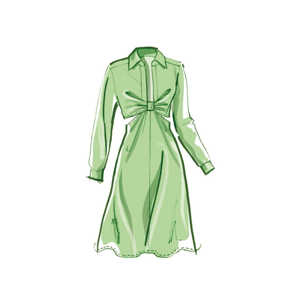 McCalls Schnittmuster M8403 -  raffiniert gestaltetes Kleid, Taille verknotet – Bild 3