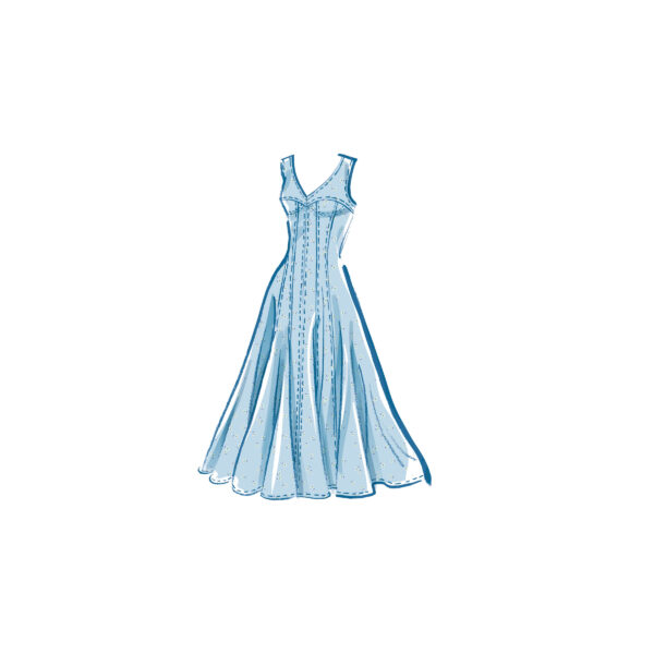 McCalls Schnittmuster M8405 - sommerliches Kleid mit weit beschwingtem Rock – Bild 4