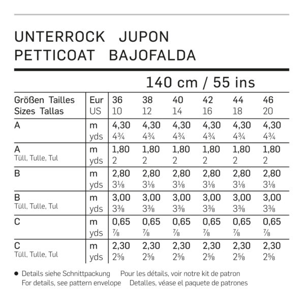 Burda Style Schnittmuster - Rock - Unterrock mit Gummidurchzug - Nr. 6739 – Bild 6