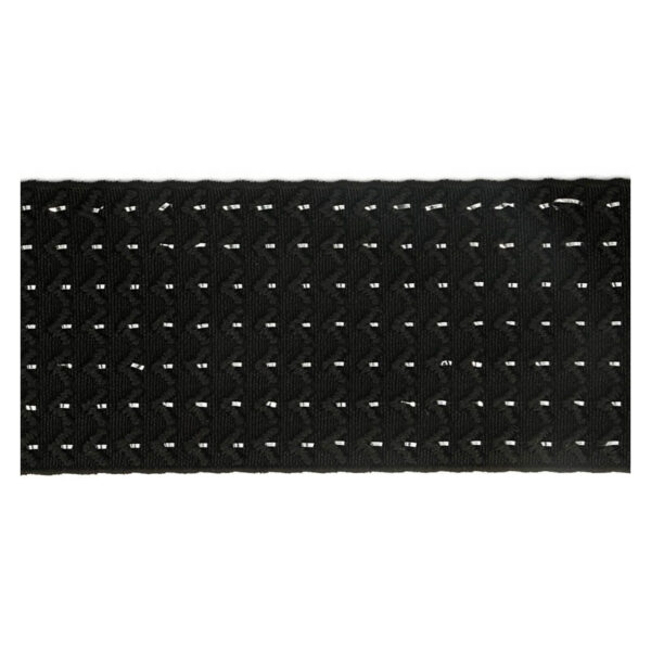 1 Meter Elastikband - Gummiband  Zierband - 60 mm  uni - schwarz/weiß/grau – Bild 8
