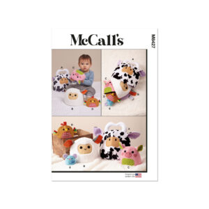 McCalls Schnittmuster M8427 - Plüschtiere -  Kuh, Schwein, Schaf, Huhn, Maus