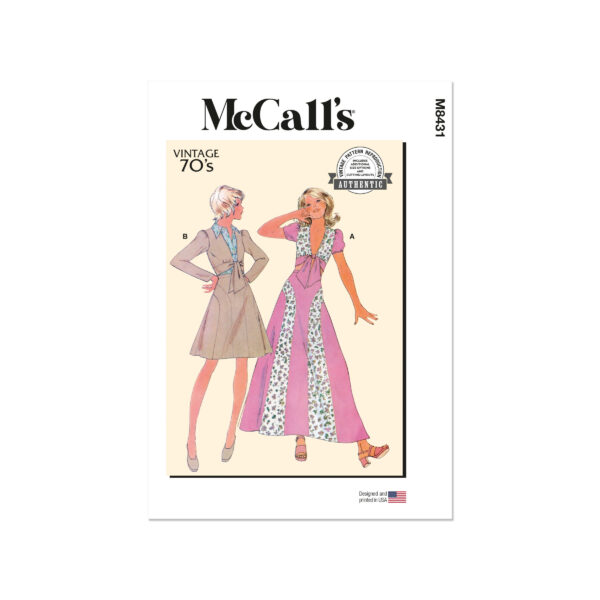 McCalls Schnittmuster M8431 - vintage - Rock und kurzes Jäckchen aus den 70 er Jahren