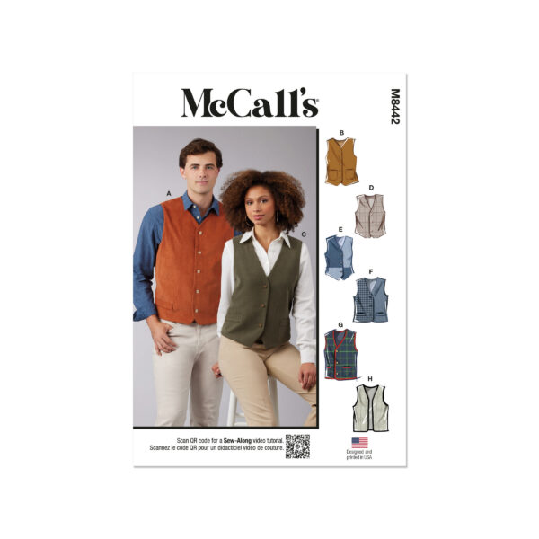 McCalls Schnittmuster M8442 - Westen , Unisex