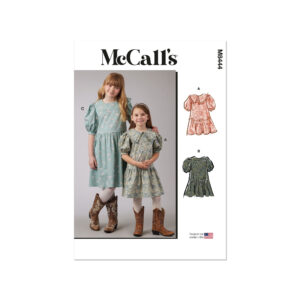 McCalls Schnittmuster M8444 - Kleid mit Volant und großem Kragen, Mädchen